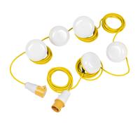 Sealey 5 LED Festoon Lighting Kit on 15 Metre Cable 110v