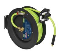 Sealey 15m Retractable High-Visibility TPR Air Hose with Metal Reel 10mm ID