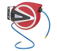 Sealey Air Hose Reel SA814 - Retractable, 15m, 8mm I.D., PU Hose
