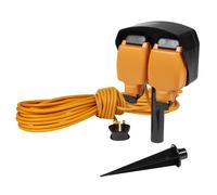 Sealey 2 Socket Weatherproof Extension Lead and Ground Spike 240v 15m