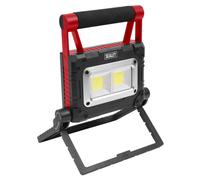 Sealey Solar Rechargeable COB LED Work Light Black / Red
