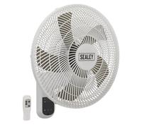 Sealey SWF16WR Wall Fan 3-Speed 16in with Remote Control 230v