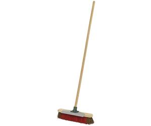 Sealey 16" Heavy-Duty Stiff/Hard Bristle Broom with Scraper, 405mm - BM16SC