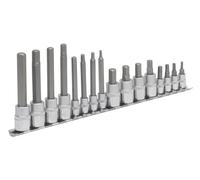 Sealey AK6219 Hex Socket Bit Set 16Pc 1/4in & 3/8inSq Drive