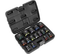 Sealey 16 Piece 1/2" Drive Hexagon Impact Socket Set 1/2"