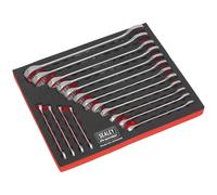 SEALEY AK63255 16PC METRIC COMBINATION SPANNER WRENCH RING OPEN SET IN EVA TRAY