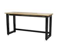 Sealey 1830mm Heavy-Duty Steel Adjustable Workbench with Wooden Worktop - APMS22