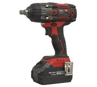 Sealey Cordless Brushless Impact Wrench CP650LI 18V 1/2" Sq Drive 1x4Ah Li-ion Battery Charger Case