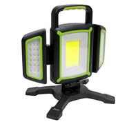 Sealey, 18W COB & 9W SMD LED Rechargeable Flexible Floodlight - LED18WFL, Black and Green