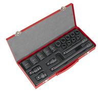 Sealey Premier Impact Socket Set 19pc 1/2"Sq Drive - AK5619M