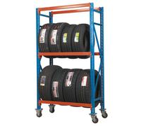 Sealey 2-Level Mobile Tyre Rack 200kg Capacity Per Level STR007