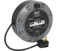 Sealey BCR10B Cassette Type Cable Reel 10M 4 X 230V 1.00Mm² Thermal Trip