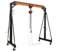 Sealey SG2000KIT Portable Lifting Gantry Crane Adjustable 2 Tonne & Hoist Combo