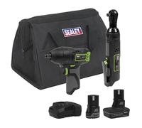 Sealey 2 x 10.8V SV10.8 Series Impact Wrench & Ratchet Wrench Kit - CP108VCOMBO6