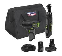 Sealey 2 x 10.8V SV10.8 Series Impact Wrench & Ratchet Wrench Kit - CP108VCOMBO6