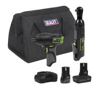 Sealey 2 x 10.8V SV10.8 Series Impact Wrench & Ratchet Wrench Kit CP108VCOMBO6