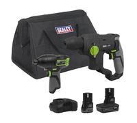 Sealey 2 x 10.8V SV10.8 Series Rotary Hammer Drill & Impact Driver Kit CP108VCOM