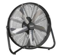 Sealey Industrial High Velocity Floor Fan - 230 V/20" - 3 Speed Settings - Black