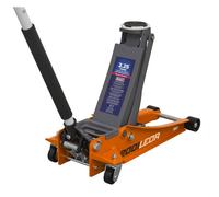 Sealey 2001LEOR Low Profile Trolley Jack with Rocket Lift 2.25 Tonne - Orange