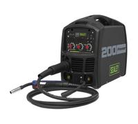 Sealey 200A Mig Tig & mma Inverter Welder 230V 30A - 200A Black Invmig200