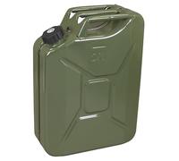 Sealey 20L Screw Cap Metal Jerry Can - Green - JC20SCG