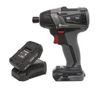 Sealey 20V 2Ah SV20 Series 1/4" Hex Brushless Impact Driver Kit - CP20VIDXKIT1