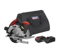 Sealey CP20VCS 20v Cordless Circular Saw 150mm 1 x 2ah Li-ion Battery Charger Bag