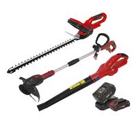 Sealey CP20VCOMBO6 3 X 20V Sv20 Series Garden Power Tool Kit - 2 Batteries