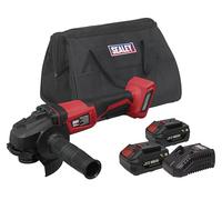 Sealey 20V 4Ah SV20 Series Ø115mm Cordless Angle Grinder Kit - 2 Batteries - CP20VAGBKIT