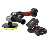 Sealey 20V 4Ah SV20 Series Ø150mm Cordless Rotary Polisher Kit - 2 Batteries - CP20VRPKIT2