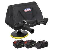 Sealey 20V 4Ah Sv20 Series 180mm Brushless Rotary Polisher Kit Cp20Vrpxkit