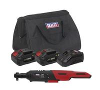 Sealey Cordless Ratchet Wrench 3/8"Sq. Drive Kit 20V - 2 Batteries