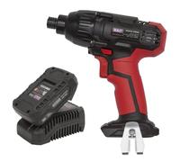 Sealey 20V SV20 Series 1/4" Hex Drive Impact Driver Kit - 2 Batteries - CP20VIDKIT