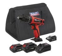 Sealey CP20VDD 20v Cordless Combi Drill 2 x 2ah Li-ion Battery Charger Bag