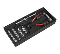 Sealey 21 Piece Oil Filter Wrench, Pliers and Drain Plug Kit in Module Tray