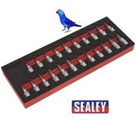 Sealey 22 Piece TRX-Star / Hex / Spline Socket Bit Set 3/8"Sq Drive AK6243