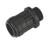 Sealey CAS22SA Straight Adaptor 22Mm 3/4inBsp Pack Of 2 (John Guest Speedfit® - Pm012216E)