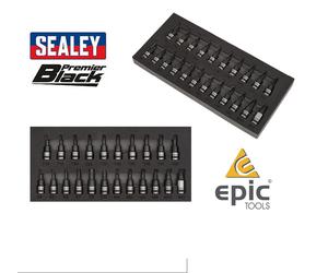 Sealey 22PCE 3/8"SQ DR TRX-STAR,Hex,Spline Socket Bit Set In EVA Foam, AK7985