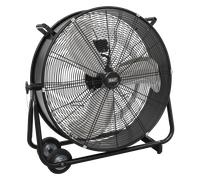 Sealey 24" Industrial High Velocity Drum Fan With 2-Speed & Handles HVD24