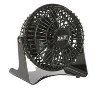 Sealey 240V 4" Mini Desk Fan Ergonomically Designed With 3-Pin Plug SFF04
