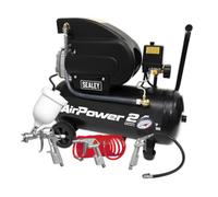 Sealey 24L Direct Drive Air Compressor 2Hp With 4Pc Air Accessory Kit