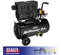 Sealey 24L Low Noise Oil Free Direct Drive Air Compressor 1hp