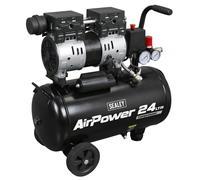 Sealey 24L Low Noise Oil Free Direct Drive Air Compressor 1hp 230V/13A SAC2400S