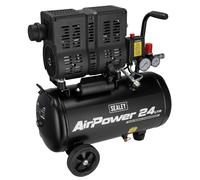Sealey SAC2400S Low Noise Oil Free Direct Drive Air Compressor 24 Litre 240v