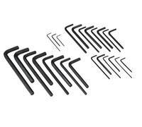 Sealey 25 Pieces Imperial & Metric Hex Key Set Chrome Vanadium Steel S0465