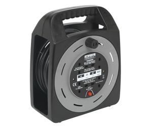 Sealey 25m Box Type Cable Reel with Thermal Trip 4 x 230V BCR25CB