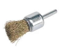 Sealey Flat Top Brassed Decarbonising Brush 24mm 6mm Shank