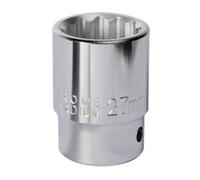 Sealey 27mm 3/4"Sq Drive Standard WallDrive Socket 12pt Chrome S34/27
