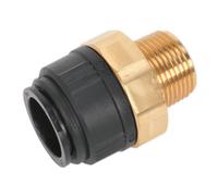 Sealey 28 mm X 1" Bspt Brass Straight Adaptor Pipe Converter Diameter 28mm Od Cas28Bsa