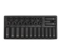 Sealey Tbt24 Tool Tray with Impact Socket Set 28Pc 1/2Sq Drive - Metric